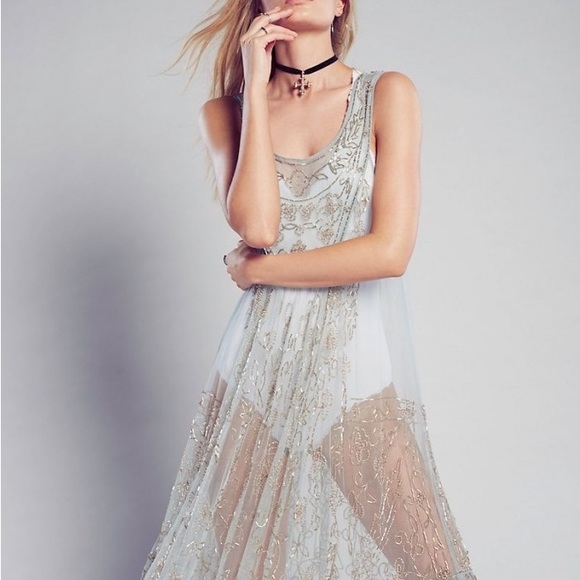 🎉HOST PICK🎉RARE Free people Evie mini slip dress - Picture 2 of 2